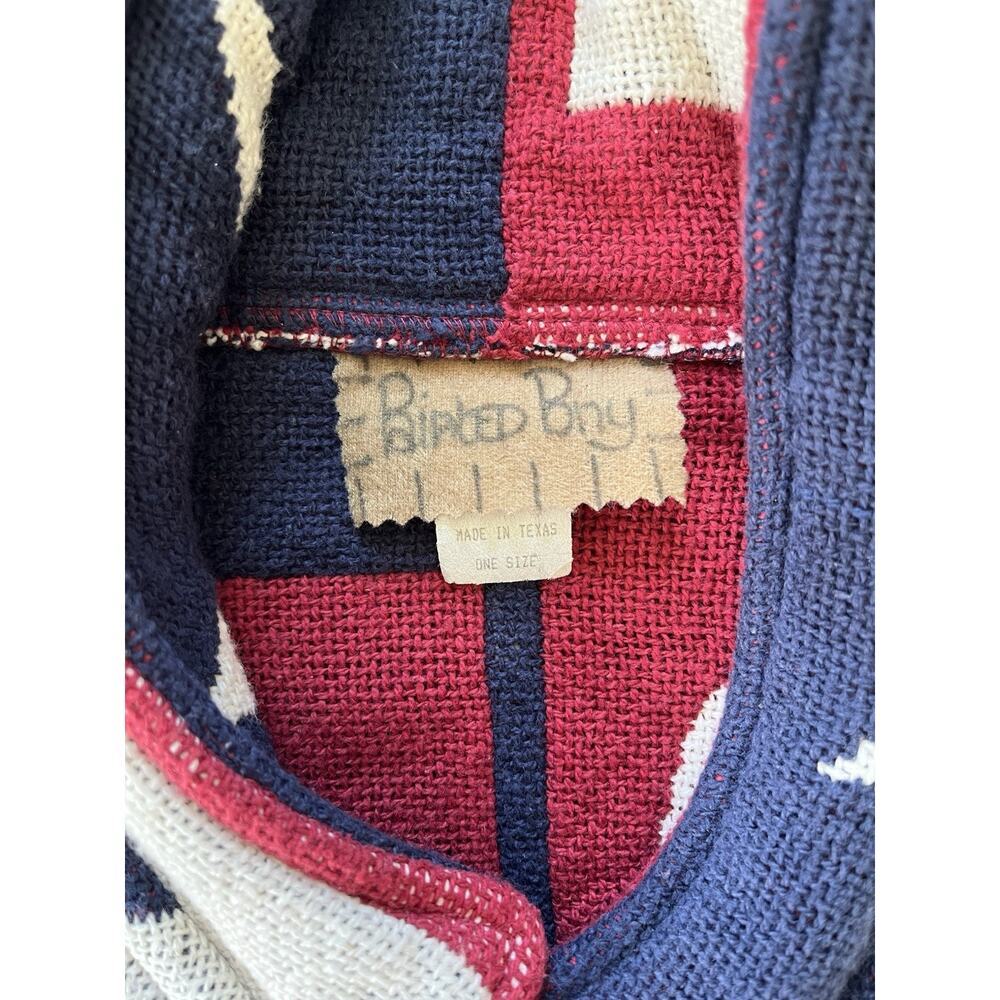 Vintage Painted Pony Patriotic USA Flag Tapestry Woven Jacket Womens One Size - Picture 6 of 10